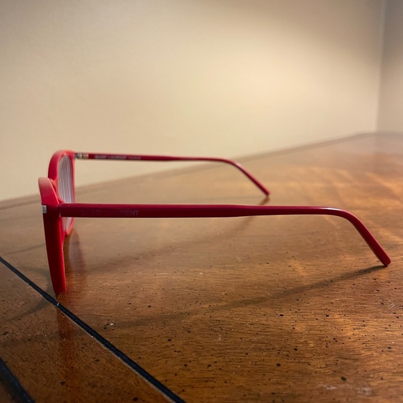 YSL Red Cat Eye Style Prescription Glasses - Picture 3 of 5